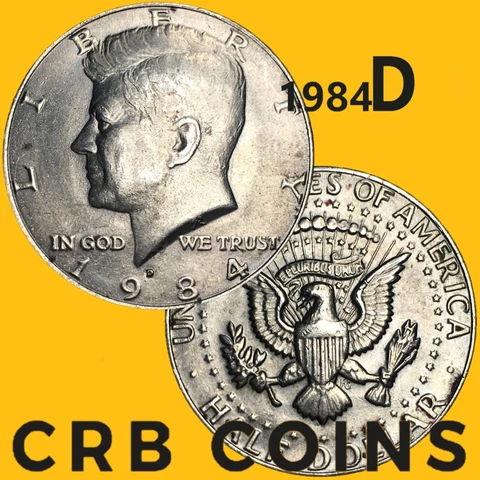 1984-D United States Kennedy Half Dollar - (Circulated) KM#A202b - HD84D Cover