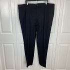 Lauren Ralph Lauren Size 22W Edita Pants Wool Pinstripe Black Dress Trousers