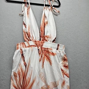 CBR Women's XL Floral Haltered Overall Summer Jumpsuit NWT - Picture 1 of 12