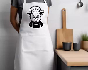 Grembiule unisex bianco fatto a mano con tasche-umorismo-cucina-cucina-grill-mamma/papà-regalo - Foto 1 di 1