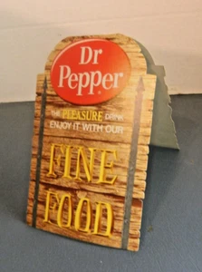 Vintage Dr. Pepper Restaurant Table Placard Soda Pop Advertising Free Shipping - Picture 1 of 2