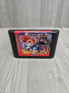 Sonic the Hedgehog Spinball Sega Genesis Cart & Manual Authentic Tested - Picture 1 of 5