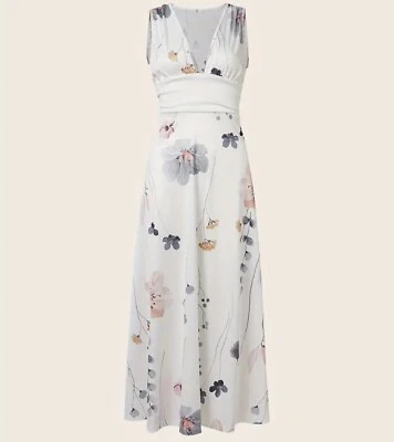 Maxi Vestido Boho Dulce Hada Sin Mangas Blanco Floral Talla Grande Escote en V Nuevo con Etiquetas Foto 1 de 4