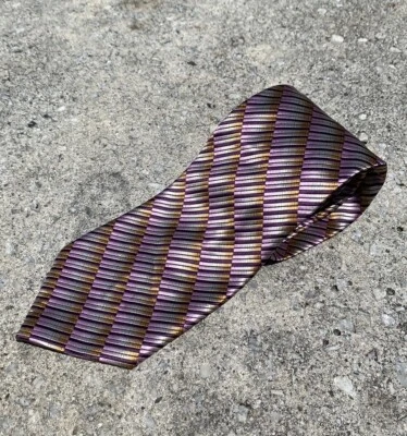 Corbata sirena brillante transparente bloque de color reflectante Valentino nueva sin etiquetas hecha en Italia Foto 1 de 4