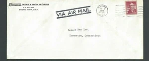 1962 Boone IA Quinn Wire & Iron Works 7c Liberty #1040 Sole Usage On Airmail  - Picture 1 of 1