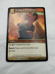In Case Of Emergency Wow TCG Fires Of Outland Rare 236/246 - Picture 1 of 9