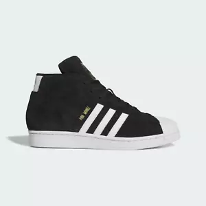 Adidas Originals Pro Model Mid Trainers In Nero/Cloud White/Oro Metallico - Foto 1 di 10