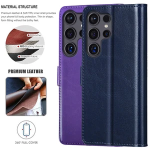 Für Samsung Galaxy S23 Ultra 5G Handyhülle Stoßfest Magnet Leder Cover - Bild 1 von 24