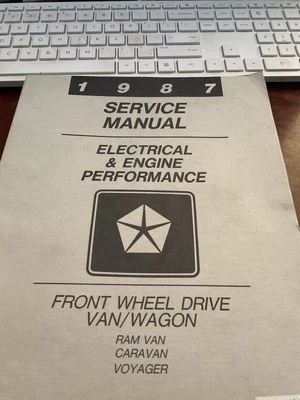 #66 ..Manual de servicio 1987 suplemento tracción delantera furgoneta/vagón ram, caravana Foto 1 de 4