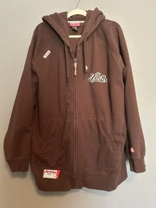 Akademiks 2XL Brown ZipUp Hoodie AKDMKS Champs 09 Streetwear Hip Hop Fashion - Picture 1 of 11