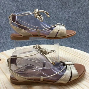 Style & Co Sandals Womens 9.5 M Cairro Gladiator Gold Faux Leather Casual NEW - Picture 1 of 16