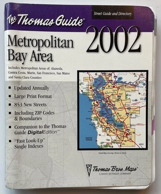 The Thomas Guide 2002 Metropolitan Bay Area. FREE SHIPPING! Awesome! - Image 1 of 4