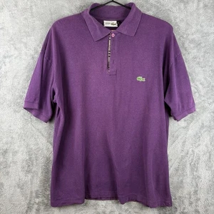 Polo Lacoste Para Hombre Grande Chemise Púrpura Hecho en Francia Tapeta a Cuadros - Imagen 1 de 7