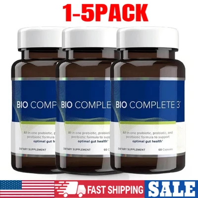 1-5X 60Caps Bio Complete 3 Capsules Prebiotic Probiotic Postbiotic Supplement US - Image 1 of 4