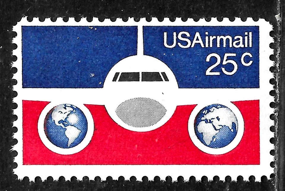 HICK GIRL- MNH. U.S. STAMPS   SC#C89   1972   AIRMAIL  PLANE & GLOBES     M45 - Image 1 of 1