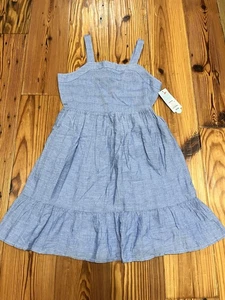 Cat & Jack NWT Girl’s Chambray Denim Dress, 10/12 - Picture 1 of 10