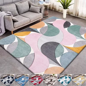 Moderner Großflächenteppich Wohnzimmer Schlafzimmer Teppich Flur Läufer Fußmatten - Bild 1 von 39