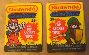 Nintendo Game Pack Trading Cards 1989 Topps ungeöffnet - Mario & Link selten - Bild 1 von 2