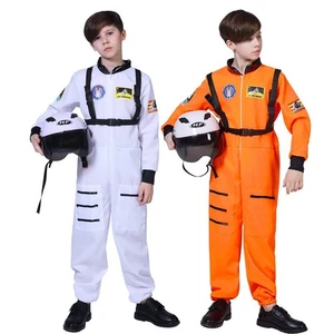 Astronaut Costume Adult Kids Jumpsuit Bodysuit Space Suit Book Week Cosplay - Picture 1 of 20