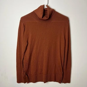 Maglione Banana Republic donna piccolo marrone 100% lana merino maglia girocollo Mgd - Foto 1 di 7