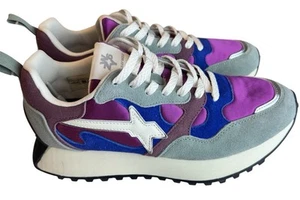 W6YZ Just Say Wizz Mens 7 Women’s 9 Suede Lace-Up Sneakers Designer - Picture 1 of 12