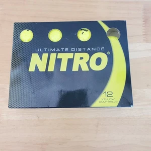 10 palline da golf Nitro Golf Ultimate Distance gialle NUOVE SCATOLA APERTA mancano 2 palline - Foto 1 di 4