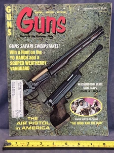 Guns magazine Finest In the Firearms Field Sept. 1975 The Air Pistol In America - Picture 1 of 4