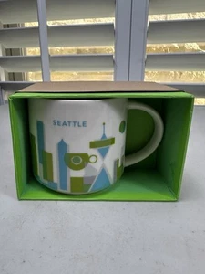 NEW Starbucks Seattle You Are Here Coffee Tea Mug Cup 14 Oz Collection 2015 - Picture 1 of 7