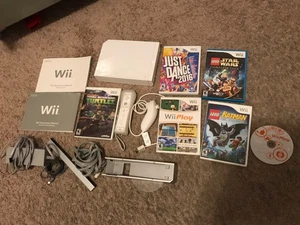 Nintendo Wii Console RVL-001 w/Power Supply Sensor Remote Wii Sports & 6 games. - Picture 1 of 10