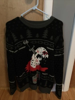 Friday The 13th MONDO Suéter Mediano Raro Feo Navidad Suéter Foto 1 de 3