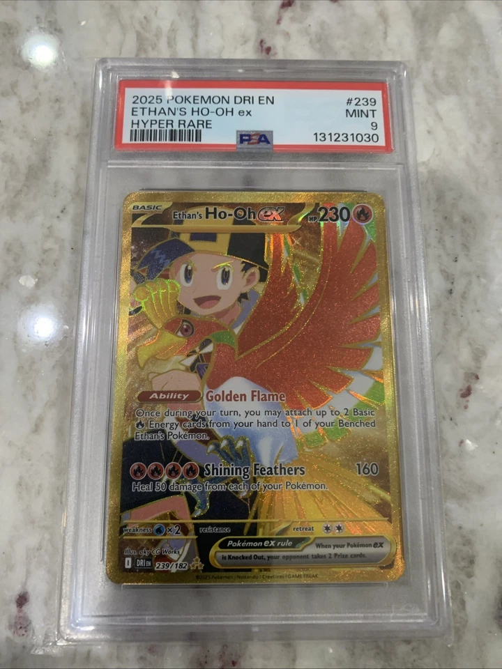 Ethan's Ho-Oh ex 239/182 Sv10: Destined Rivals Holo PSA 9 Mint - Image 1 of 1