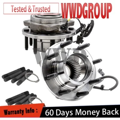 Pair Front Wheel Bearing Hubs For 2011-2016 Ford F-250 F-350 Super Duty 4WD SRW Foto 1 de 4