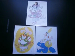 Suite de 3 illustration de Dubout - Bild 1 von 4