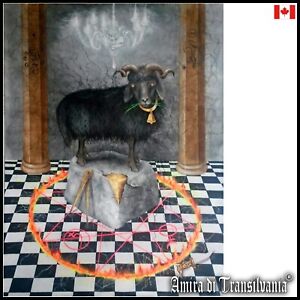 art painting modern contemporary figurative decorative animal black goat masonic