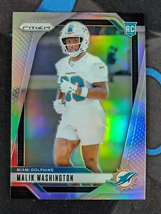 2024 Prizm Rookie Card RC Silver Malik Washington Dolphins - Picture 1 of 2