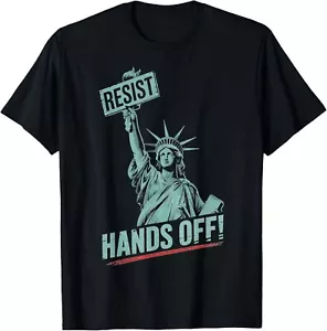 Resist Resistance Statue of Liberty Hands Off Protest T-Shirt - Picture 1 of 4