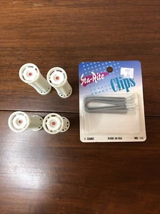 4 Vintage Clairol kleine heiße Walze Ersatz #2605 passt C-20S C-40 K-500 & Clips - Bild 1 von 3