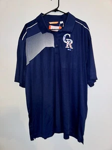 Camisa Polo Colorado Rockies Para Hombres XXXL Cutter & Buck Azul Marino EE. UU. Manga Corta Nueva con Etiquetas - Imagen 1 de 5