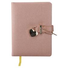 Heart-Shaped Lock Diary PU Leather Cover Secret Notebook Gifts Notebook  Home