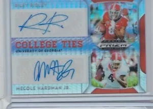 MECOLE HARDMAN & R. RIDLEY PANINI PRIZM DRAFT PICKS COLLEGE TIES DUAL AUTO #1/20 - Picture 1 of 12