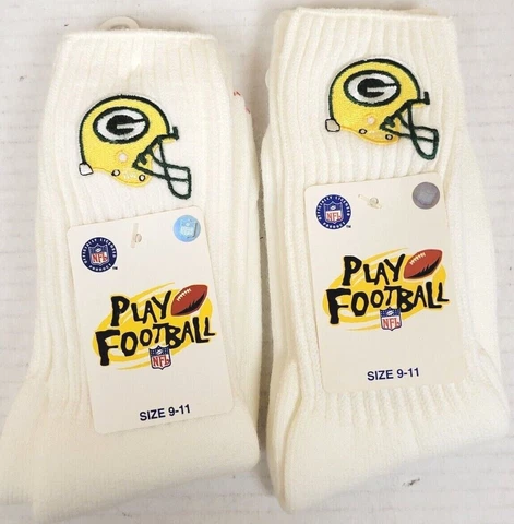 NFL Green Bay Packers Boy's Socks - Size 9-11 (2 Pair) New Cover