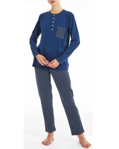 PIGIAMA RAGNO DONNA D894N1 100% COTONE PRIMAVERA ESTATE SERAFINO LETTO NOTTE est - Picture 1 of 4