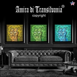 Fashion Faces Wall Art Set of 3 Decor Marilyn Monroe Pop Art Painting on Canvas - Picture 1 of 24