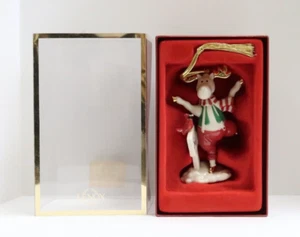 Lenox Mooseages Skating Moose w/ Cardinal Christmas Ornament w/ Box - Picture 1 of 6