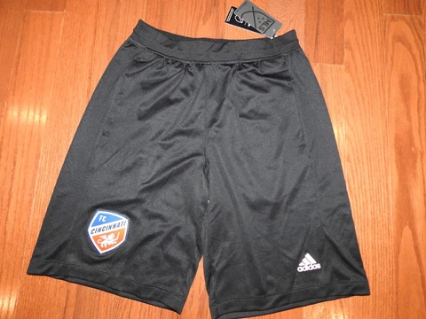 Adidas MLS Aeroready FC Cincinnati Black Shorts New Mens Sizes Cover