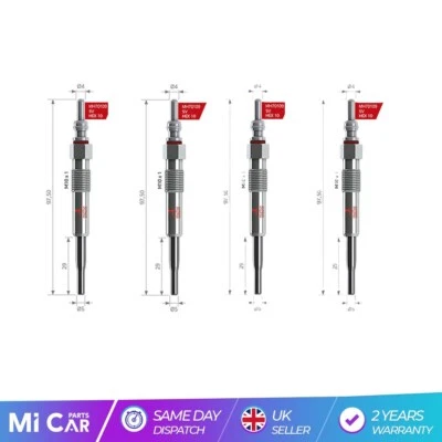 4X Bujías incandescentes para Audi A3 A4 Seat Altea Skoda Octavia VW Golf 1.9 2.0 Tdi Foto 1 de 4