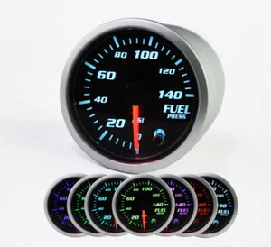 0~140PSI Electric Fuel Pressure Digital Gauge 2"52mm 7Colors LED Display 12V ^9 - Picture 1 of 4