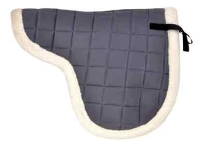 Ridex Gray Color Polycotton Quilted Design English Horse Saddle Pad. - Picture 1 of 3