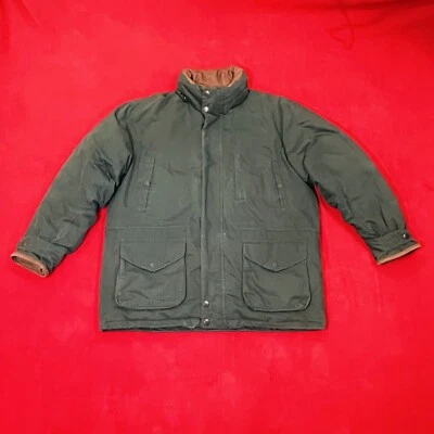 Nautica Duck Down Winter Green Jacket Men's Size XL Parka Coat Leather Accents - Image 1 of 4