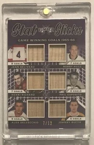 2022 Leaf Lumber Stat Sticks Relic Beliveau Hull Richard Esposito Bucyk 7/12 - Bild 1 von 2